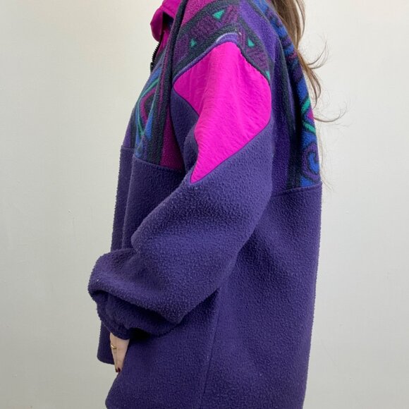 L Vintage Aztec Olympia Fleece Jacket - Picture 2 of 5